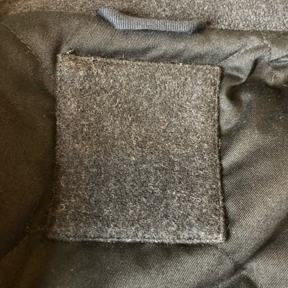 WOOL BLEND FRONT RANGE SHIRT JACKET QUILTED PADDED GRAY Shacket With Front Zip - Picture 9 of 11